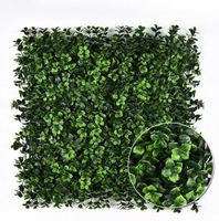 EG-G144 Nouvelle conception de carrelage mural en herbe artificielle résistant aux UV, feuilles mélangées, jardin vertical pour les murs de bureau