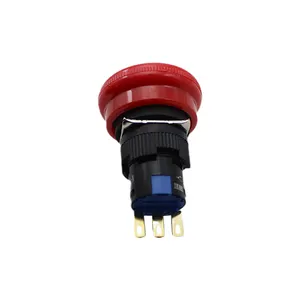 YUMO 16mm acil durdurma basmalı düğme anahtarı K16-811-N 3pins kaliteli push button akıllı duvar anahtarları güç kaynağı konsolu