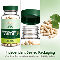 Gélules Véganes de Ginkgo Biloba (60 Capsules) pour la Mémoire et la Concentration – Complément Cérébral Personnalisable OEM