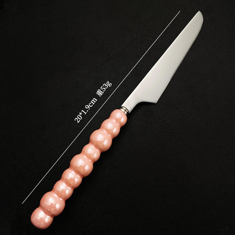 9-bead handle - silver dessert spoon