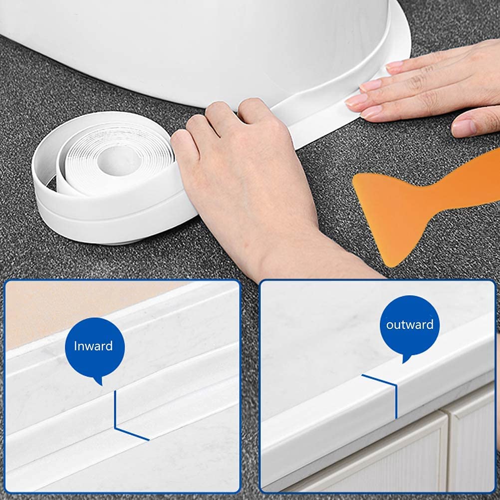 3.2m Bathroom Shower Sink Bath Wall Pvc Sealing Self-adhesive Tape Caulk Strip No Residue And Waterproof