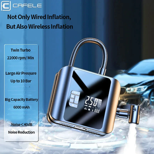 CAFELE bomba de inflado de coche eléctrico portátil potente Inflador de neumáticos inalámbrico Digital compresor de aire de coche para motocicleta bicicleta - Product Image 3