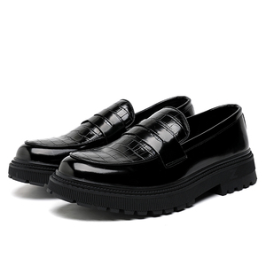 Chaussures habillées et Richelieu pour hommes, nouveau design, en cuir microfibre, mocassins décontractés faciles à enfiler, grandes tailles, bout rond, nouveaux styles - Product Image 2