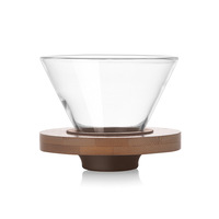 Carafe à café à verser en verre double couche 400ML, filtre en verre borosilicate haute résistance, filtre à café froid, ustensile à café