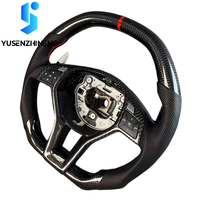 Volant en fibre de carbone forgé sur mesure avec LED pour Mercedes-Benz W204 W212 2011-2015 CLA GLA 45 C63 CLS63 E550 AMG R231 SL SLK350