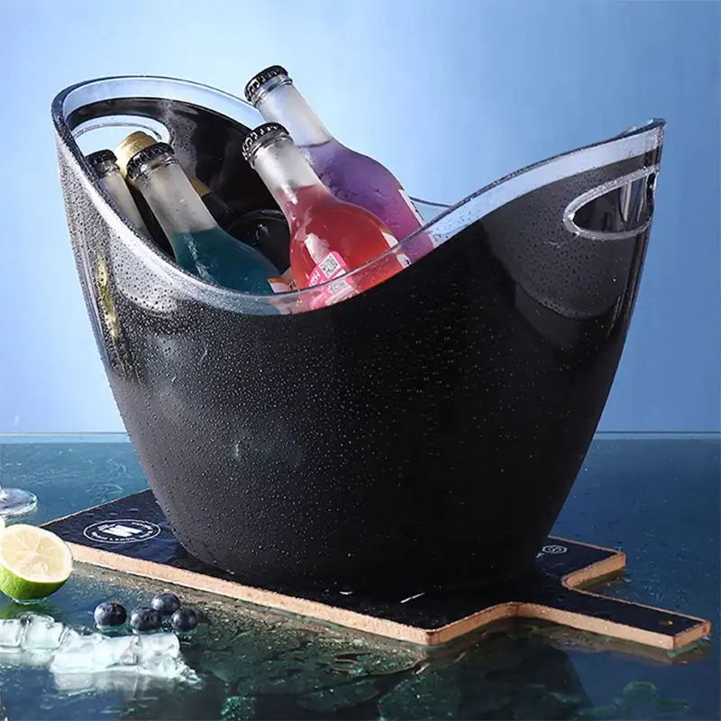 8L Large Capacity Wine Cooling Promotional Ice Bucket Container Plastic Wine Cooler