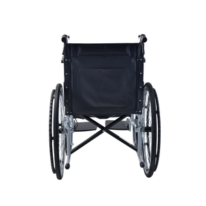 手ごろな価格の革シートクッションハードシート取り外し可能便利な洗面台とハンドブレーキ手動車椅子 - Product Image 4