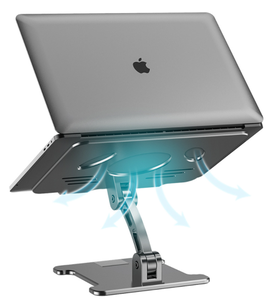 Supporto Del Computer Portatile regolabile Con 360 Rotante di Base, Del Computer Portatile Ergonomico Riser <span class=keywords><strong>Per</strong></span> Lavoro di Collaborazione, Del Basamento Del Computer Portatile In Alluminio - Product Image 6