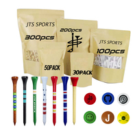 Accessoires de golf Emballage écologique Sac en papier kraft Logo personnalisé/couleur quantité minimale de commande bas T-shirt de golf 70 Mm/ 83 mm