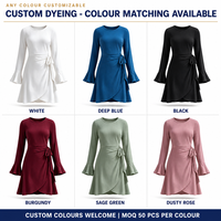 Robe Tunique Personnalisée pour Femme avec Demi-Zip, Tenue de Travail, Voyage, Look Superposé, Vente en Gros, OEM, ODM, Usine