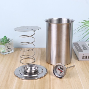 Machine à jambon en acier inoxydable 1,5 L avec thermomètre, presse à viande maison pour la préparation de bacon sain en cuisine - Product Image 4