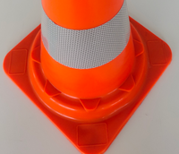 Cône de signalisation routière en PVC de 75 cm, 3,2 kg, base de 40*40 cm, cône de signalisation routière réfléchissant haute intensité