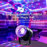 Lot de 3 lampes LED Magic Ball rotatives à sept couleurs, commande vocale, télécommande, lampe de scène DJ pour KTV, bar, fête de Noël