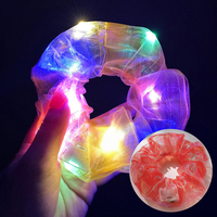 Chouchous néon lumineux LED cheveux chouchous brillant cheveux cravates bandeaux éclairer chouchou cheveux accessoires noël Rave fête