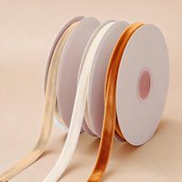 Ruban en velours de haute qualité, ruban en velours à une face pour la décoration de boîtes cadeaux, ruban d'emballage pour les fêtes