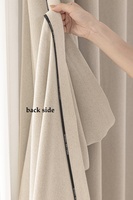 SA0367 Tissu occultant moderne style simple, crème, double face, coton et lin, pour rideaux de fenêtre, idéal pour la décoration du salon