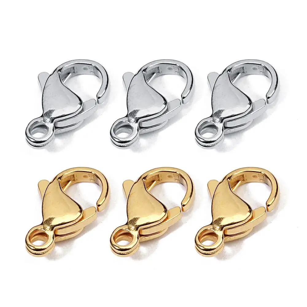 Stainless Steel Chain Clasps Lobster DIY Bracelet Necklace Jewelry Chain End Lobster Clasp 9/10/11/12/13/15mm Send By DHL FedEx