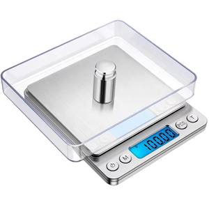 Balance numérique électronique I2000 pour aliments cuits, en acier inoxydable et plastique, avec écran LCD, alimentée par piles AAA, précision 0,01g, pour la cuisine - Product Image 1