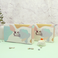 Boîtes alimentaires d'emballage de chocolat Macaron de dattes à emporter de cadeau jetables en papier
