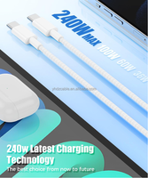 Nylon trenzado 240W USB C a USB C Cable TIPO C Cable de carga rápida para iPhone 16 15 Samsung Android Cable de transferencia de datos de carga