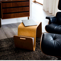 Table basse scandinave en bois massif, petite table d'appoint multifonctionnelle, meuble pratique pour le côté du canapé, usage domestique