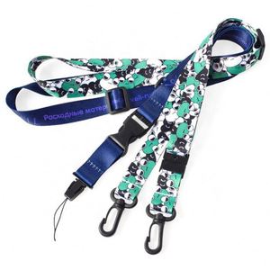 Free Sample No Minimum Order Custom Printed Lanyard Long Neck Strap ID Holder Polyester Satin Nylon Material for Insurance End - Product Image 6