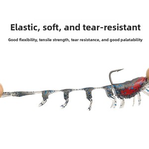 Esca Morbida a Forma di Gamberetto con Ami <span class=keywords><strong>per</strong></span> Pesci d'Acqua Salata 8cm-9cm, Esca Artificiale <span class=keywords><strong>per</strong></span> Pesca in <span class=keywords><strong>Mare</strong></span> - Product Image 2