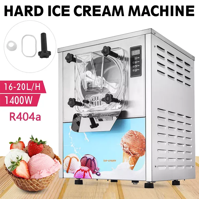 Máquina de helados duros Si Hao, fabricante comercial de helados de 20 L/H, para hacer helados de Yogurt