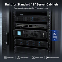 Alimentation sans interruption (ASI) 2000VA 2KVA 1800W, montage en rack 2U, double conversion en ligne avec écran LCD pour serveur PC
