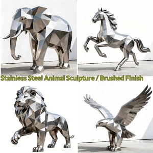 Esculturas de Acero Inoxidable Personalizadas de China, Diseños de Arte Abstracto Moderno, Figuras de Animales, Paisajes Exteriores, Oficinas de Ventas, Agua - Product Image 3