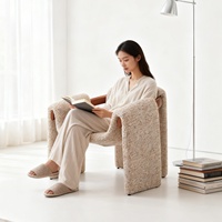 Fauteuil individuel vintage en bois massif, style médiéval, avec accoudoirs, en lin et tissu, pour salon, idéal pour la détente