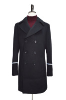 Manteau d'hiver haut de gamme pour homme, imperméable, séchage rapide, anti-plis, réversible, en laine/cachemire, classique, formel, long, double boutonnage