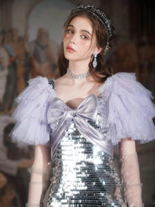 Nouveau prêt à expédier <span class=keywords><strong>robe</strong></span> formelle à manches courtes avec nœud <span class=keywords><strong>longue</strong></span> <span class=keywords><strong>grande</strong></span> <span class=keywords><strong>taille</strong></span> robes de soirée élégantes pour les femmes 2024 - Product Image 4