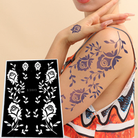 Pochoirs autocollants de tatouage temporaire imperméable pour le corps, motif cœur, pour henné, vente en gros
