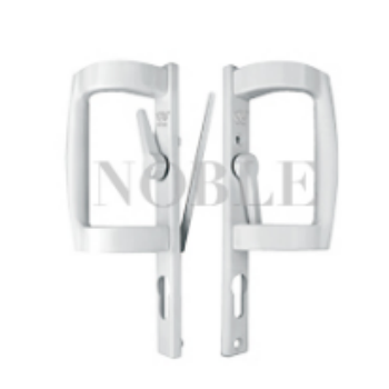 Sliding Door Pull Handle Modern D Shape Handle With Cylinder Aluminum White Color Door Handle OEM Product