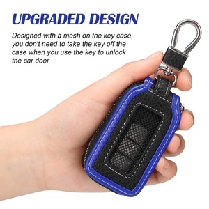 ที่ใส่กุญแจรถหนังวินเทจแบบสั่งทำของ Boshiho พร้อมตะขอโลหะ ซิปตกแต่งกระเป๋าถือ และซองใส่กุญแจรีโมท - Product Image 2