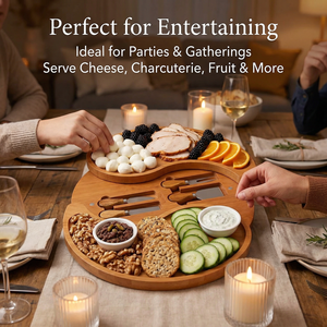 Ensemble de planches à <span class=keywords><strong>charcuterie</strong></span>, grand plateau à fromages, plateau à <span class=keywords><strong>charcuterie</strong></span> en bois naturel avec accessoires - Product Image 2