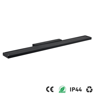 Applique murale LED moderne en aluminium noir, éclairage de salle de bain rectangulaire, lumière blanche chaude 3500K, plafonnier à montage en surface - Product Image 4