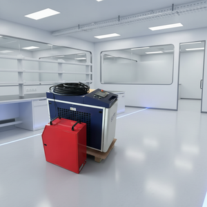 Machine de <span class=keywords><strong>nettoyage</strong></span> au laser à fibre refroidie par eau portative de 1500 W, qualité industrielle, écologique, facile à utiliser, aluminium, pierre - Product Image 2