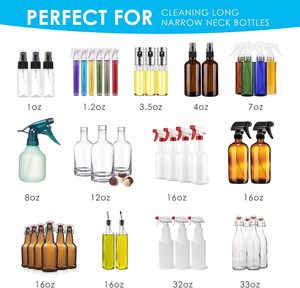 แปรงขวดสีน้ําเงิน ขวดแก้ว ทําความสะอาดรายละเอียด แปรงทําความสะอาดมัลติฟังก์ชั่น แปรงทําความสะอาดขวดน้ํา - Product Image 6