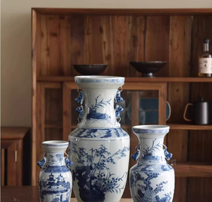 <span class=keywords><strong>Vase</strong></span> en céramique antique chinois de la <span class=keywords><strong>dynastie</strong></span> <span class=keywords><strong>Ming</strong></span> à double anse, paysage, <span class=keywords><strong>vase</strong></span> de salon chinois, <span class=keywords><strong>vase</strong></span> décoratif peint à la main - Product Image 6