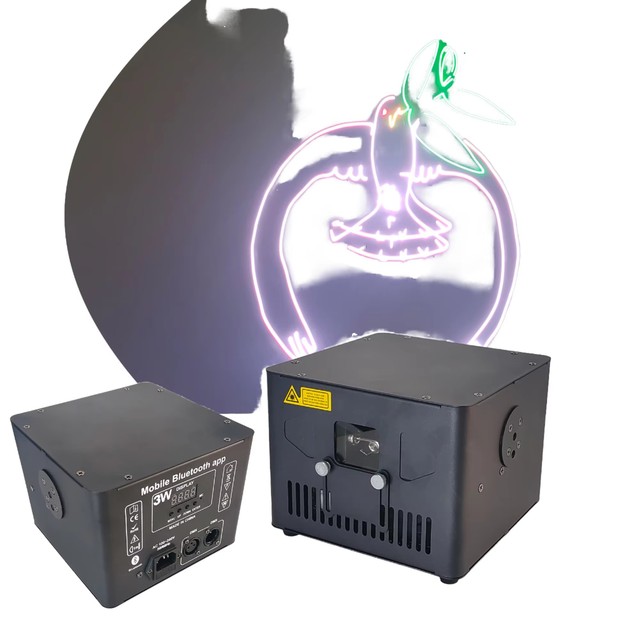 2026 Hot Sale Phone APP Control Laser Light 3w RGB Full Color Animation Stage Light for Party Event Show
