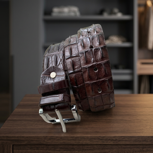 Men's Fashionable Eco-friendly Cow Leather Pin Buckle Party Solid Custom Size Durable Square Steel Heavy Duty Waterproof High - Product Image 1