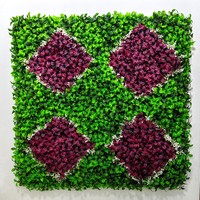 Panneaux muraux en gazon artificiel, panneau de haie en buis, mur végétal artificiel, panneaux de plantes murales artificielles, haie