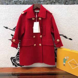 En Stock venta al por mayor estilo chino Children'S ropa de invierno niñas rojo largo invierno mantener caliente abrigo de lana - Product Image 1