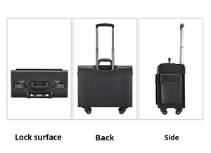 Valise à roulettes Captain's Trolley pour Hôtesse de l'air, Agent de bord, avec compartiment à argent, étanche et antivol, pour voyages d'affaires - Product Image 6