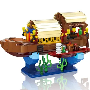 Xingbao 18013 Ancient Chinese Boat Military Cruiser Building Blocks Educational Building Toys for Kids