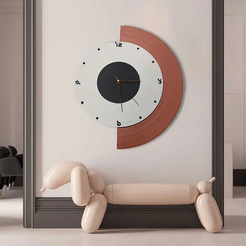 JZ jam dinding 3d dekorasi rumah, jam dinding besar Nordik gantung media campuran modern