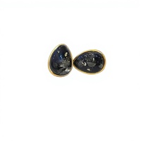 Boucles d'oreilles unisexes en argent 925 certifié, avec ambre vert naturel en forme de goutte d'eau, géométriques, en pierres précieuses véritables, pour femmes et hommes