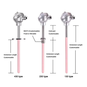 Termopar Tipo B R S de 0-1800 con Tubo Protector de Cerámica para Horno Monocristalino, Sensor de Termopar Tipo K <span class=keywords><strong>J</strong></span> E - Product Image 5